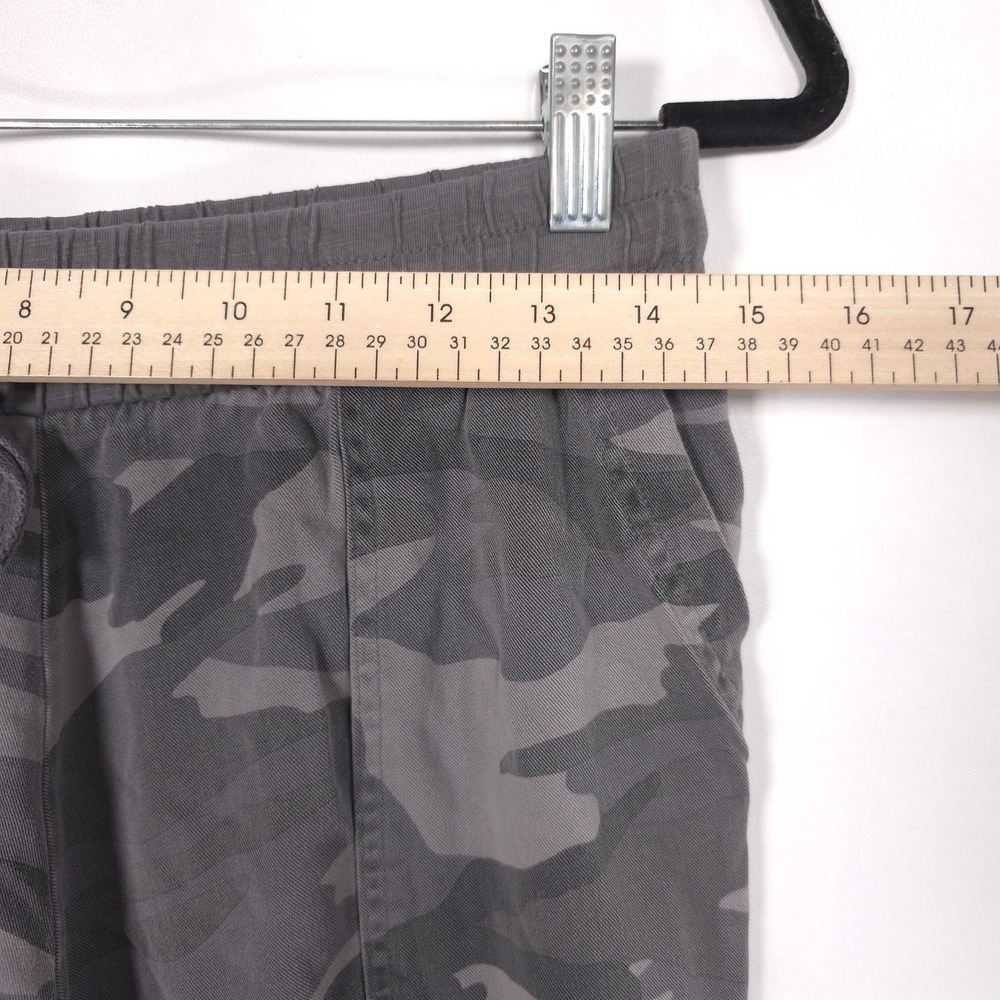 Splendid Joggers SMALL Camo Pull On Drawstring Relaxed Military Army Pants Gray - Picture 5 of 12